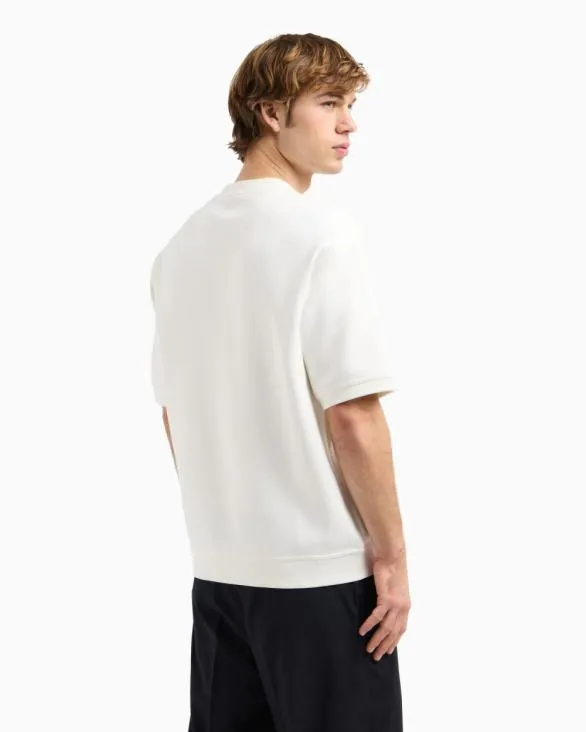 Milanox2FNew York Short Sleeve Crewneck Sweatshirt White Men Armani Matching Sets