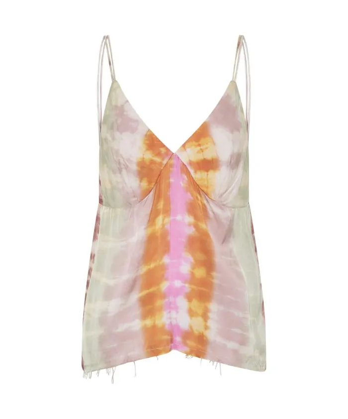 MIRAGE HAND DYED SATIN CAMI Women One Teaspoon Tees and Tanks