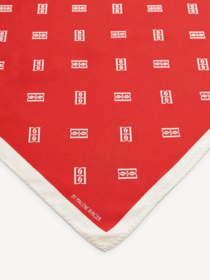 Monnas Silk Scarf Dark Chilli Women By Malene Birger Scarves