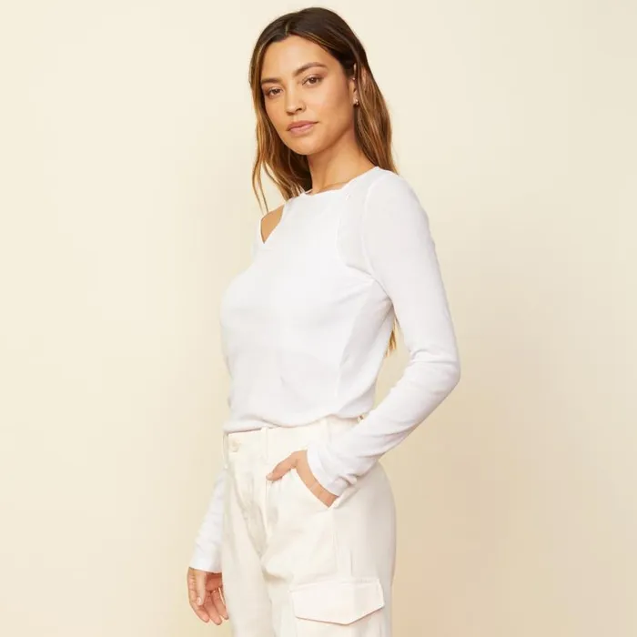 MONROW LONG SLEEVE Asymmetric Long Sleeve Top White 8211 Shop