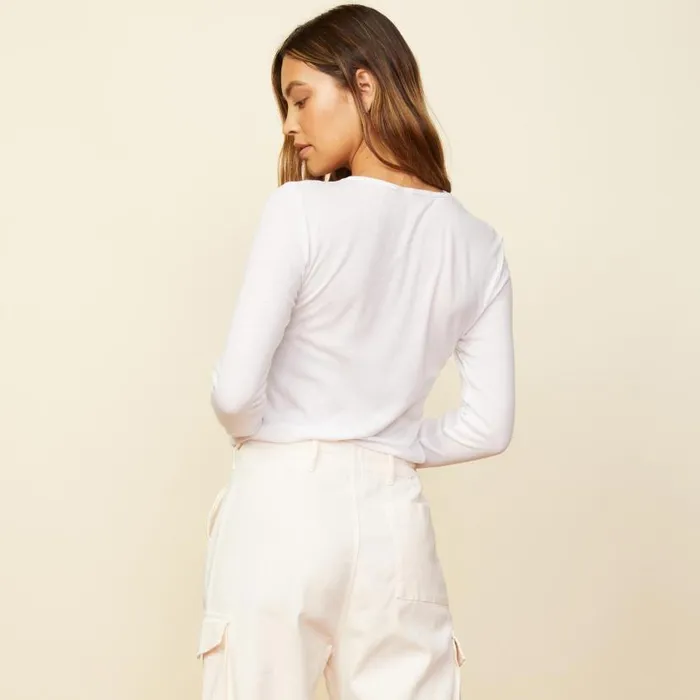 MONROW LONG SLEEVE Asymmetric Long Sleeve Top White 8211 Shop