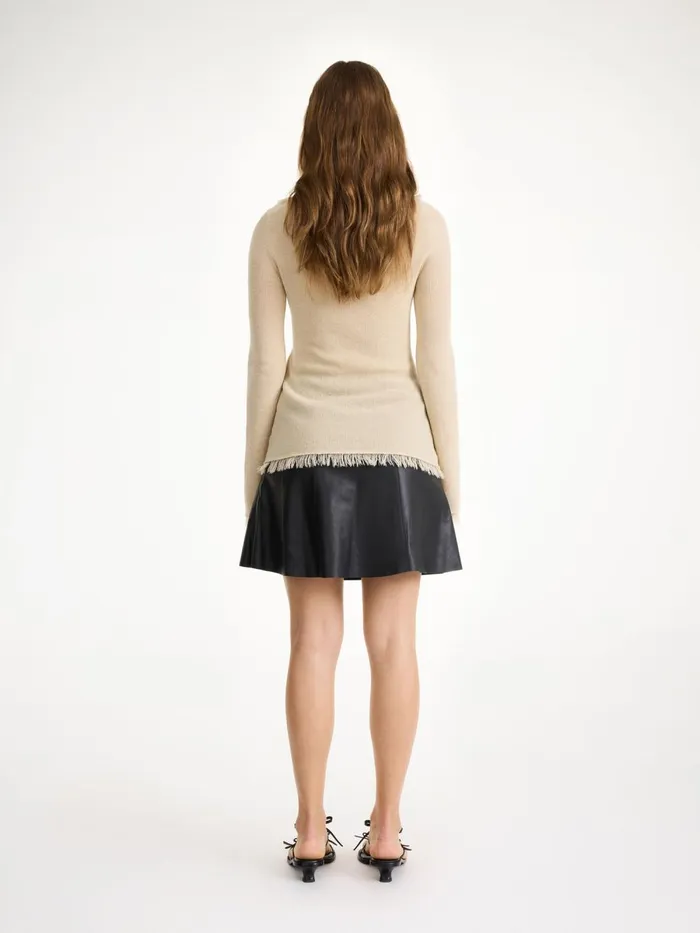 Naommi Leather Mini Skirt Black Women By Malene Birger Skirts