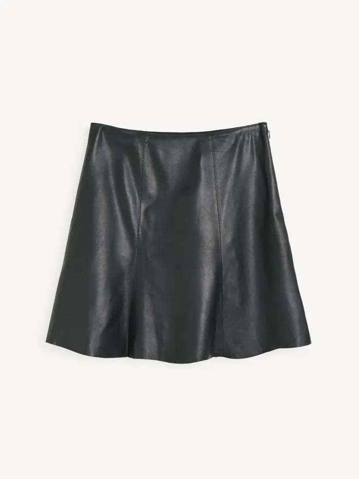 Naommi Leather Mini Skirt Black Women By Malene Birger Skirts