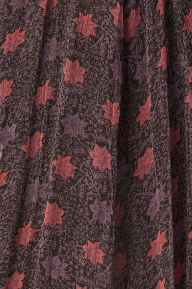 Natalie Martin INDIANA MAXI Snowflake Aubergine Shop Dresses