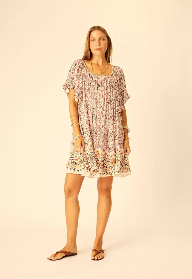 Natalie Martin MARINA DRESS Petite Fleur Aubergine Shop Dresses