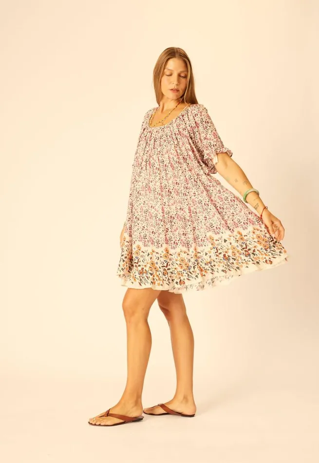 Natalie Martin MARINA DRESS Petite Fleur Aubergine Shop Dresses