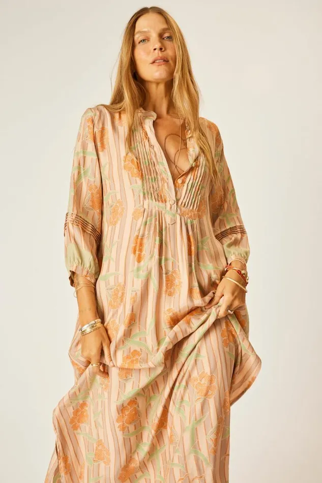 Natalie Martin SAMMIE MAXI Chamomile Apricot Shop Dresses