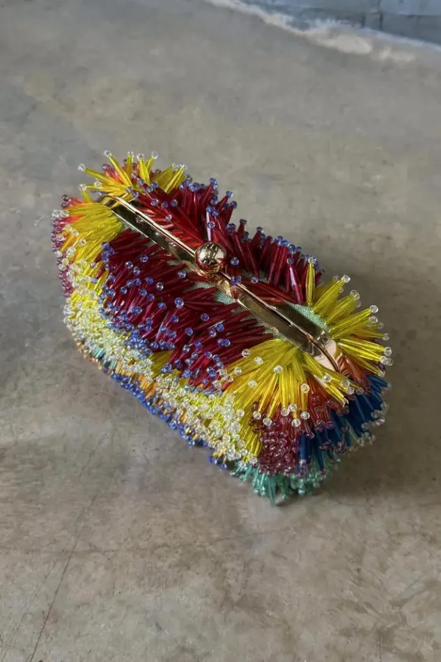 Never Fully Dressed Multi Beaded Clutch Bag Women Accessories
