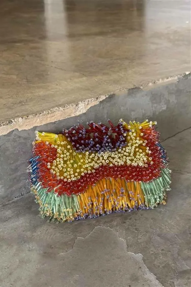 Never Fully Dressed Multi Beaded Clutch Bag Women Accessories