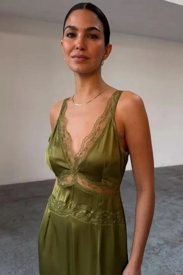 Never Fully Dressed Olive Gianna Dress Women Summer Somewhere