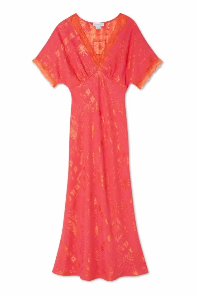 Never Fully Dressed Pink Safari Thea Maxi Dress Women Newness