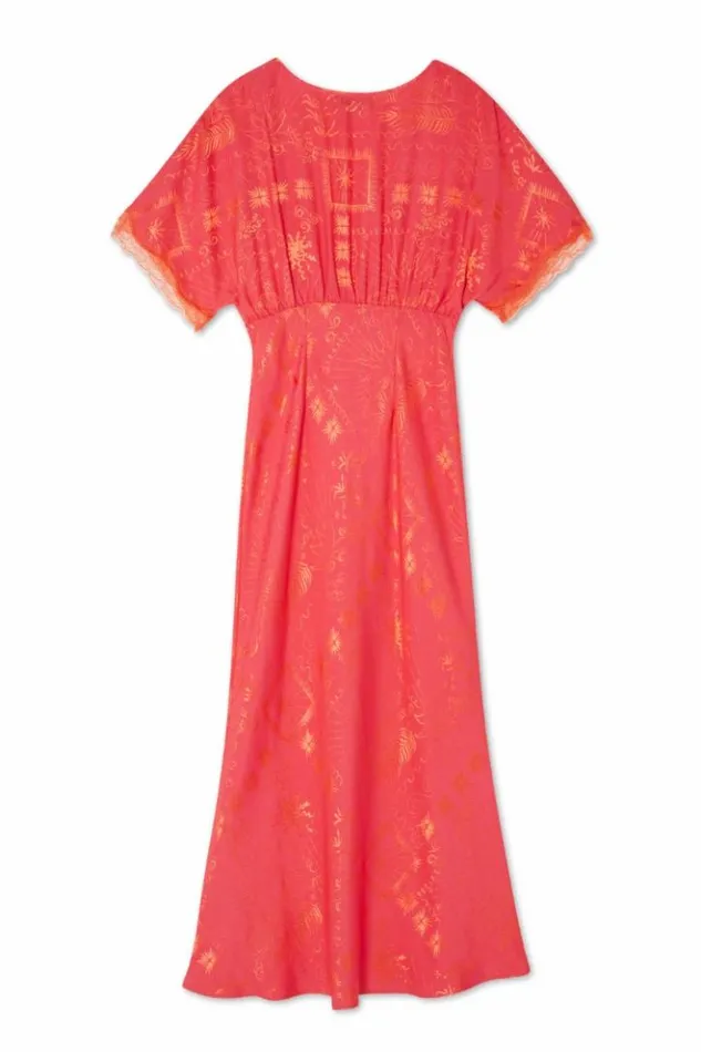 Never Fully Dressed Pink Safari Thea Maxi Dress Women Newness