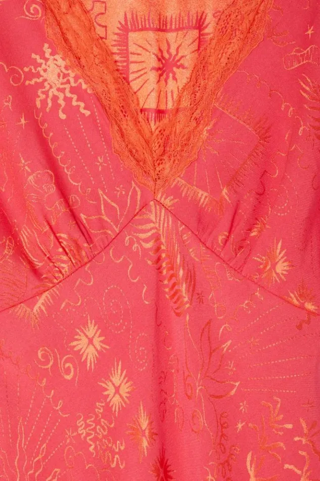 Never Fully Dressed Pink Safari Thea Maxi Dress Women Newness
