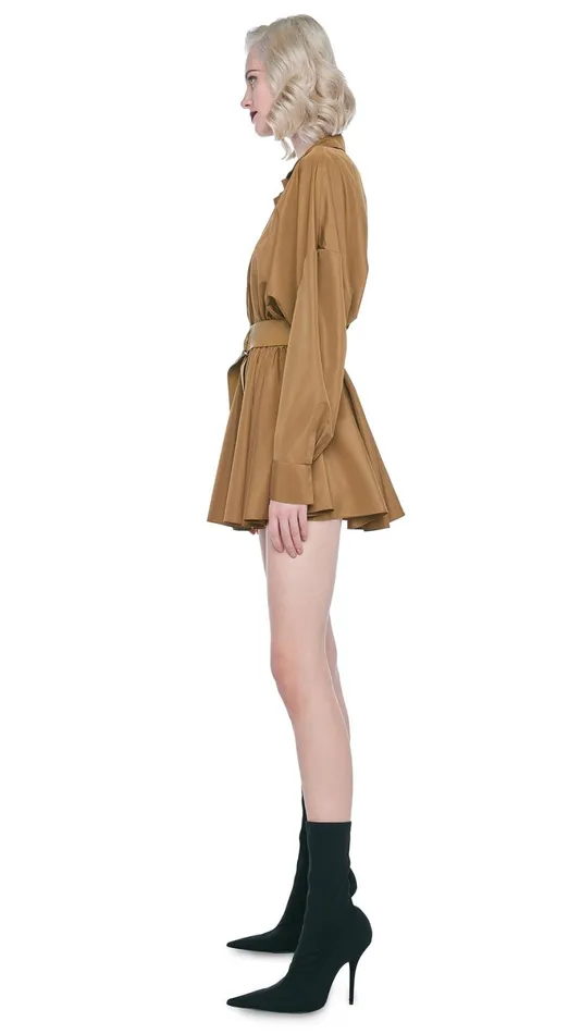 Norma Kamali Dresses SUPER OS BF NK SHIRT MINI DRESS Woods 8211 Clothing