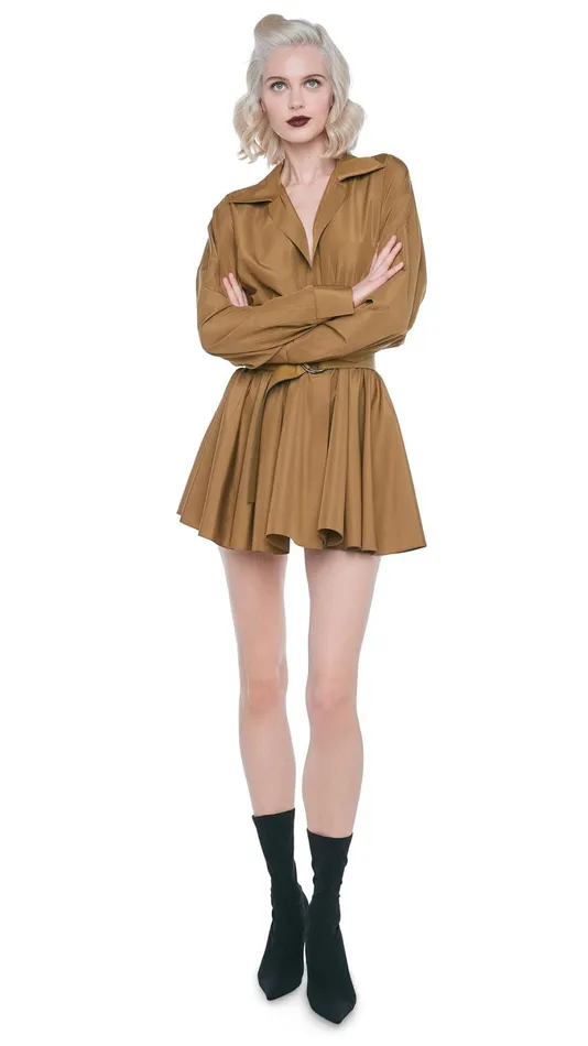 Norma Kamali Dresses SUPER OS BF NK SHIRT MINI DRESS Woods 8211 Clothing