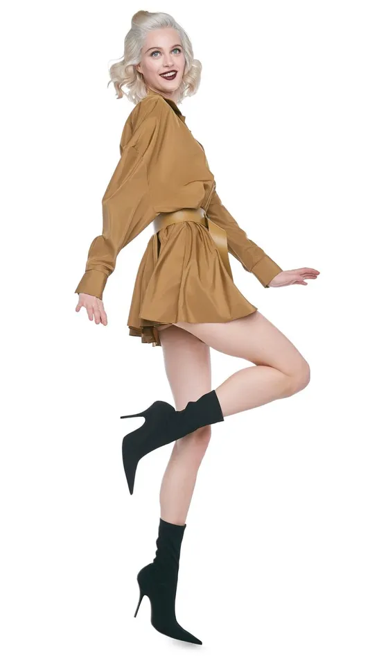 Norma Kamali Dresses SUPER OS BF NK SHIRT MINI DRESS Woods 8211 Clothing