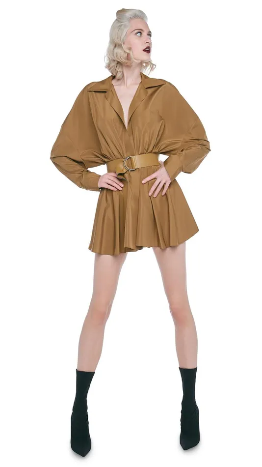 Norma Kamali Dresses SUPER OS BF NK SHIRT MINI DRESS Woods 8211 Clothing