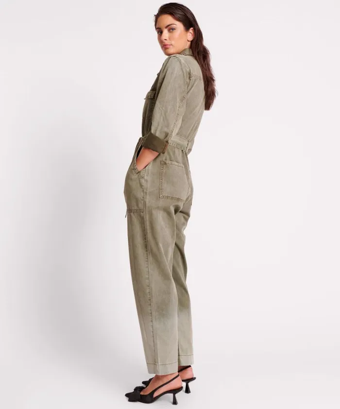 OLD KHAKI CLAUDIA OVERALLS Women One Teaspoon Denim Jumpsuits OLD KHAKI CLAUDIA OVERALLS Women One Teaspoon Denim Jumpsuits