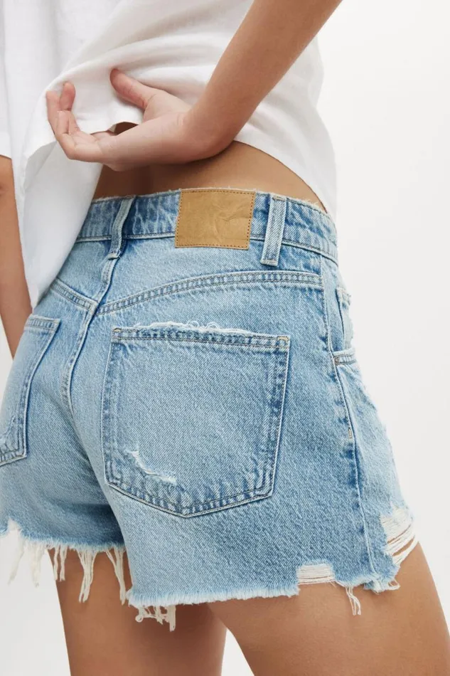 Original Cut Off Denim Short Breeze Blue Destroy Women Cotton On Shorts Original Cut Off Denim Short Breeze Blue Destroy Women Cotton On Shorts