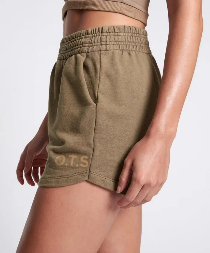 OTS HIGH WAIST HUSTLE SHORTS KHAKI Women One Teaspoon Bottoms OTS HIGH WAIST HUSTLE SHORTS KHAKI Women One Teaspoon Bottoms
