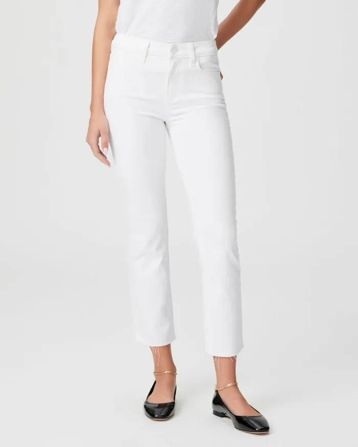 PAIGE Denim Women Cindy Crop Straight Jean 8211 Crisp White PAIGE Denim Women Cindy Crop Straight Jean 8211 Crisp White