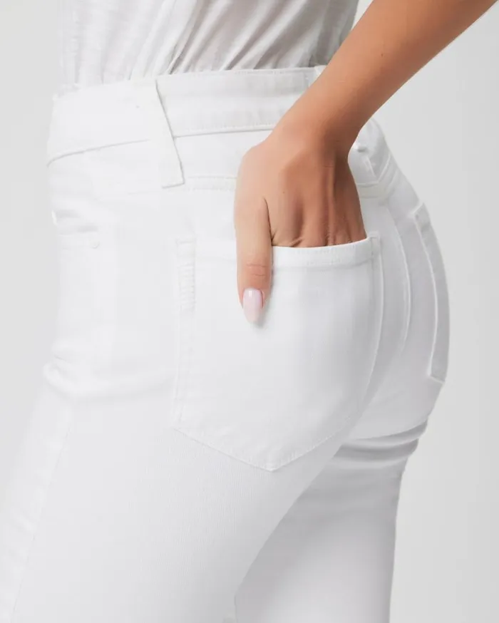 PAIGE Denim Women Cindy Crop Straight Jean 8211 Crisp White PAIGE Denim Women Cindy Crop Straight Jean 8211 Crisp White
