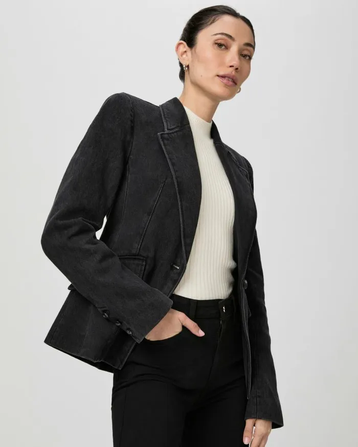 PAIGE Jackets and Coats Women Carmen Blazer 8211 Evening Onyx PAIGE Jackets and Coats Women Carmen Blazer 8211 Evening Onyx