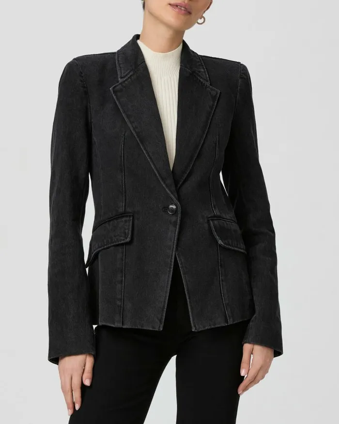 PAIGE Jackets and Coats Women Carmen Blazer 8211 Evening Onyx PAIGE Jackets and Coats Women Carmen Blazer 8211 Evening Onyx