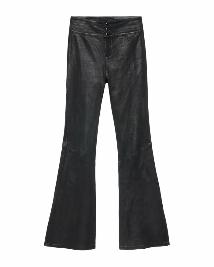 PAIGE Pants Women 20th Anniversary Capsule High Rise Lou Lou Flare Pant 8211 Black Leather