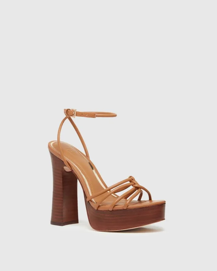 PAIGE Sandals Women Haley Sandal 8211 Cognac Leather PAIGE Sandals Women Haley Sandal 8211 Cognac Leather