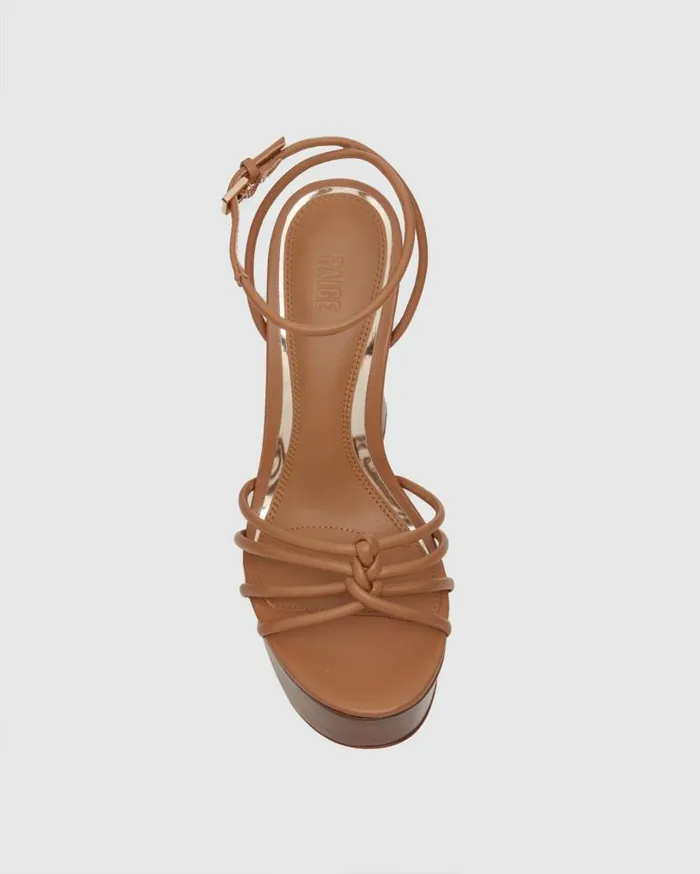 PAIGE Sandals Women Haley Sandal 8211 Cognac Leather PAIGE Sandals Women Haley Sandal 8211 Cognac Leather
