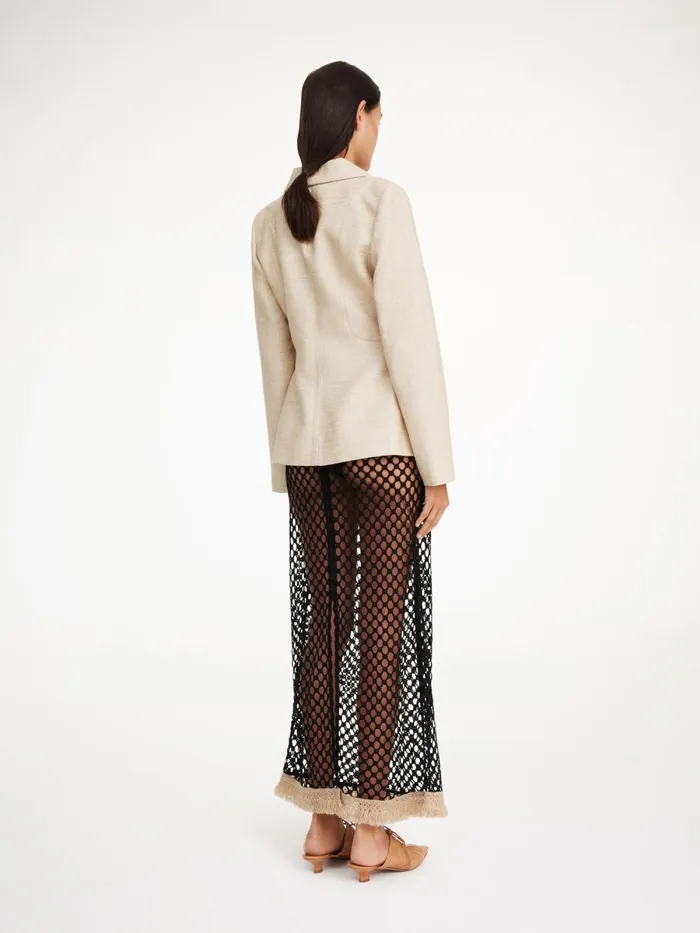 Palema Crochet Maxi Skirt Black Women By Malene Birger Skirts