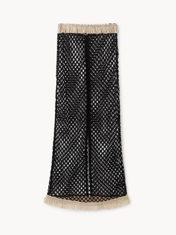 Palema Crochet Maxi Skirt Black Women By Malene Birger Skirts