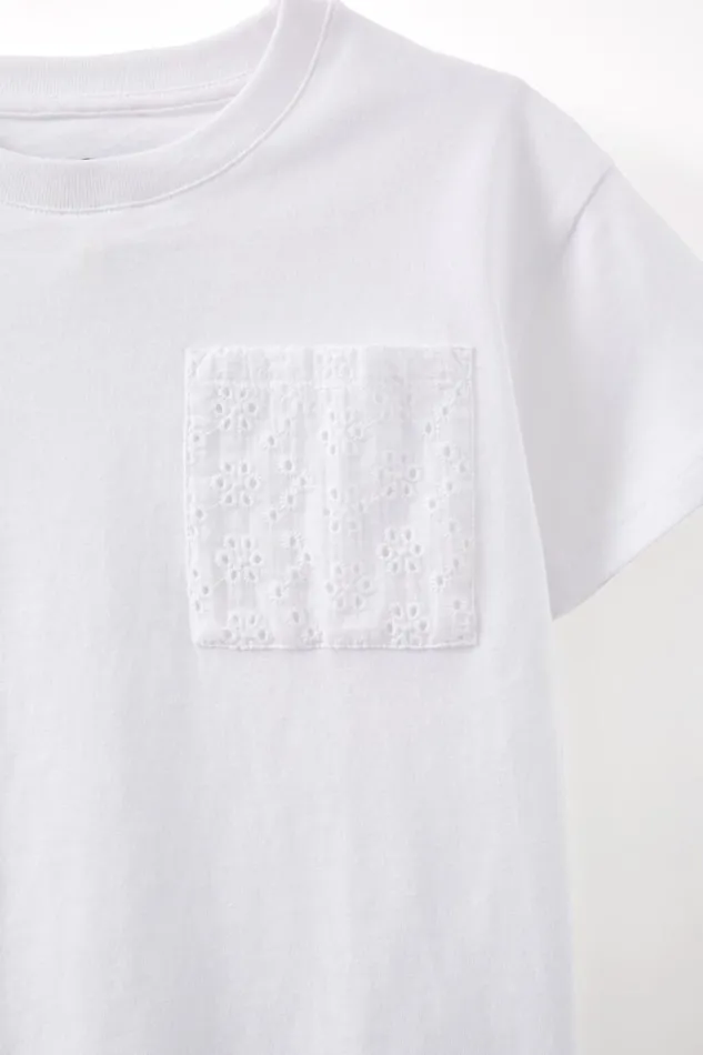 Poppy Short Sleeve Print Tee Whitefloral Pocket Girls Cotton On Tops and TShirts Poppy Short Sleeve Print Tee Whitefloral Pocket Girls Cotton On Tops and TShirts