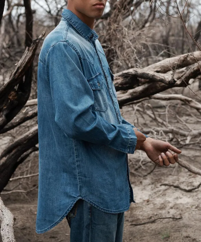 RANCH NEW VINTAGE DENIM SHIRT Women One Teaspoon Denim Shirts RANCH NEW VINTAGE DENIM SHIRT Women One Teaspoon Denim Shirts
