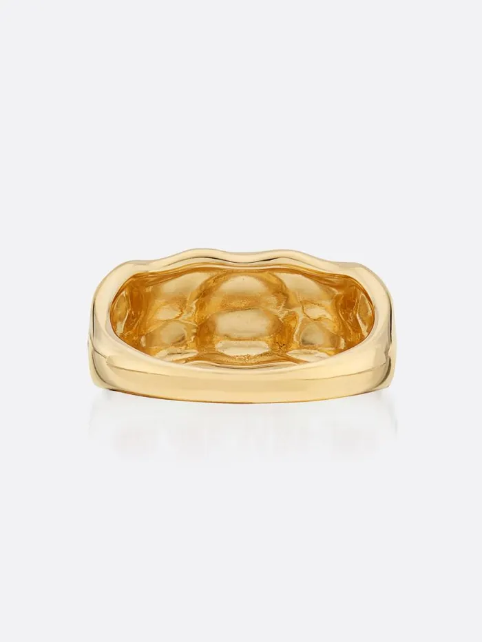 Shop Brochu Walker Fine Jewelry Golden Waves Molten Band Ring Yellow Gold
