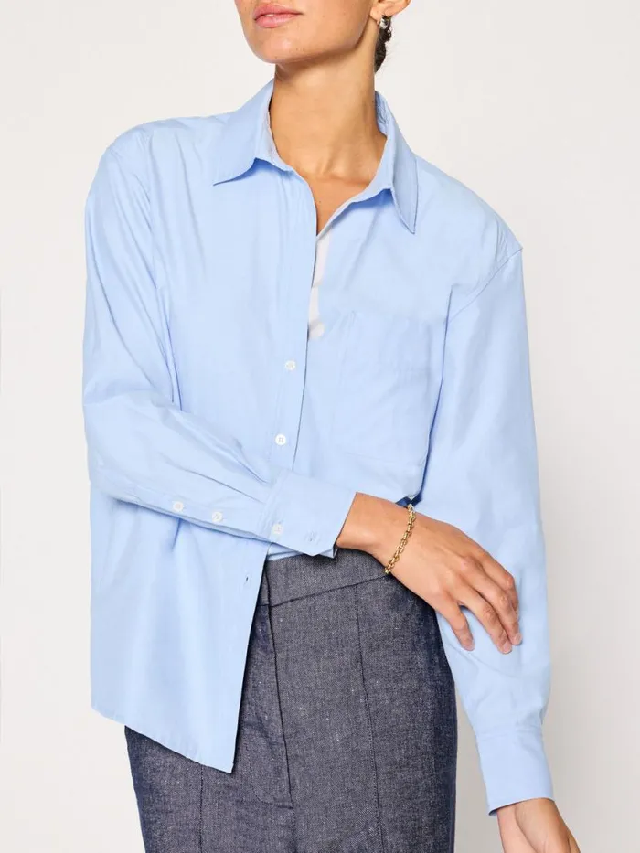 Shop Brochu Walker Tops The Everyday Shirt Oxford Blue
