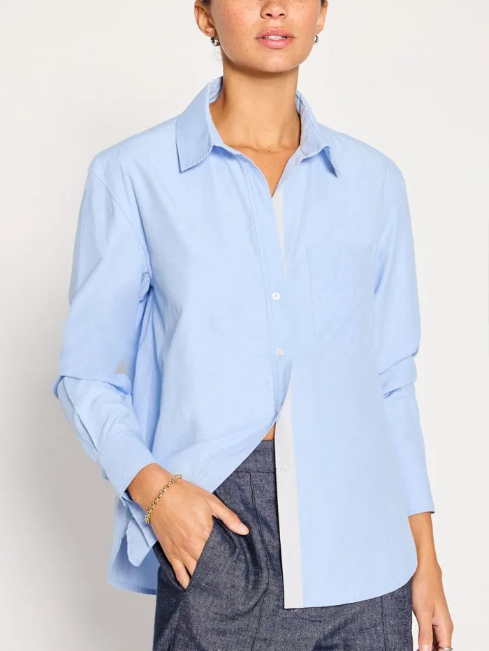 Shop Brochu Walker Tops The Everyday Shirt Oxford Blue