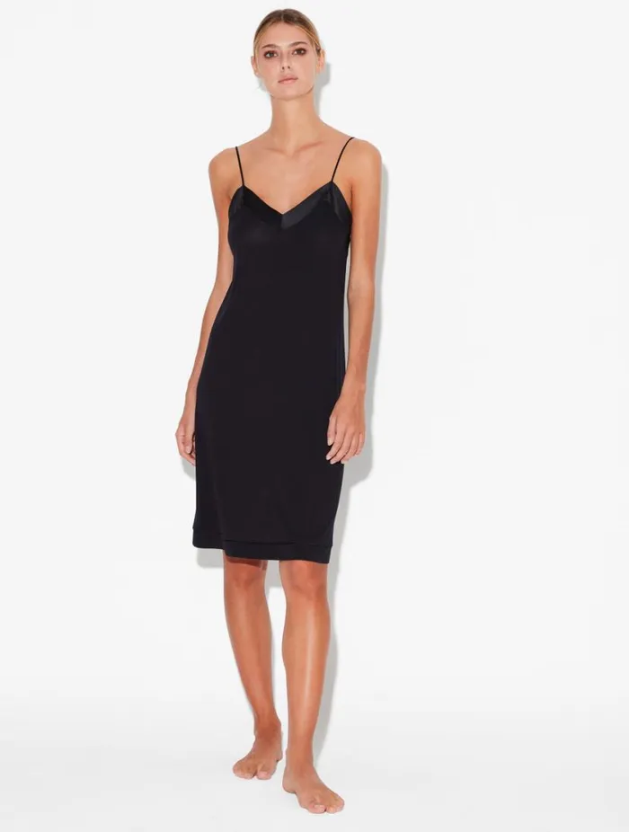 Short Nightdress In Onyx Sleepwear La Perla Slips and Dresses