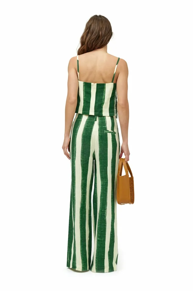 Simon Miller Prints Women Linen Bloo Pant Custard Joot Stripe Simon Miller Prints Women Linen Bloo Pant Custard Joot Stripe