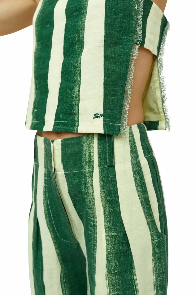 Simon Miller Prints Women Linen Bloo Pant Custard Joot Stripe Simon Miller Prints Women Linen Bloo Pant Custard Joot Stripe