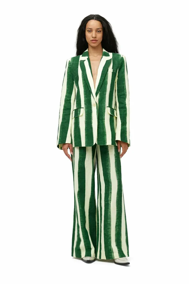 Simon Miller Prints Women Linen Bloo Pant Custard Joot Stripe Simon Miller Prints Women Linen Bloo Pant Custard Joot Stripe