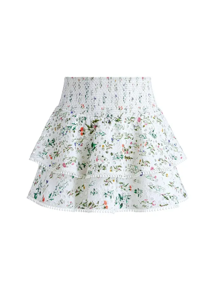 Skirts Women Alice Olivia JOEY TIERED RUFFLED SKIRT Georgia Floral