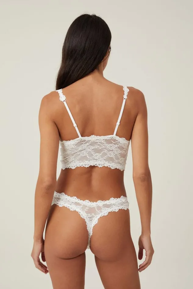 Stretch Lace Longline Bralette Cream Women Cotton On Bras