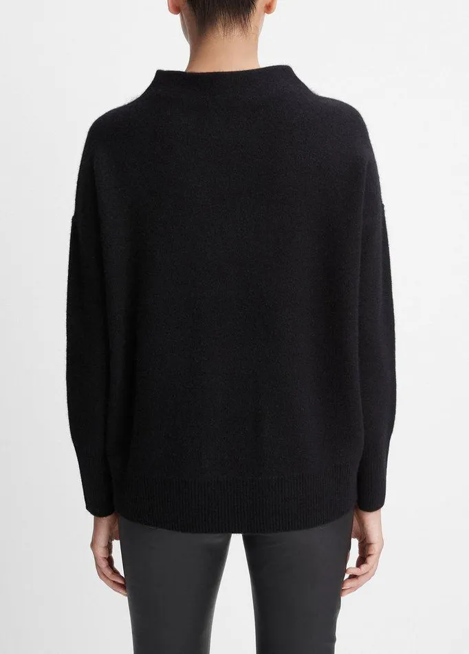 Sweaters Women Vince Plush Cashmere Funnel Neck Sweater Black Sweaters Women Vince Plush Cashmere Funnel Neck Sweater Black