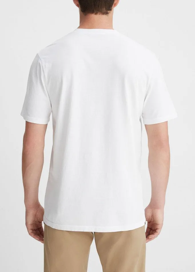 TShirts and Polos Men Vince Garment Dye Short Sleeve VNeck TShirt Optic White TShirts and Polos Men Vince Garment Dye Short Sleeve VNeck TShirt Optic White