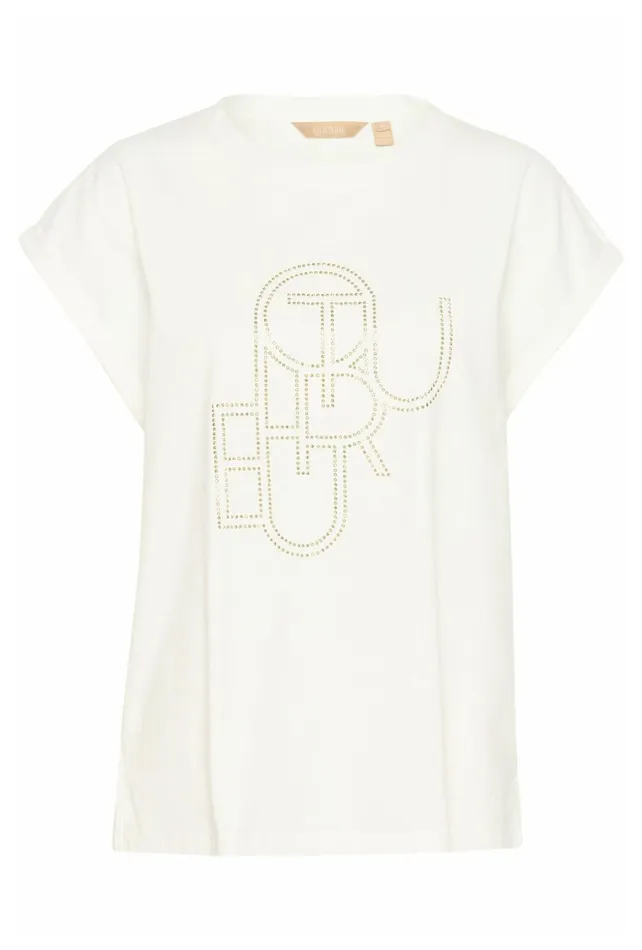 Tops and TShirts Women CULTURE CUwildam Tshirt Spring Gardenia