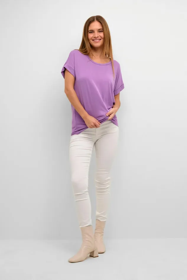 Tops and TShirts Women CULTURE Kajsa Tshirt English Lavender