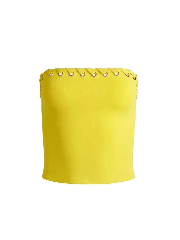 Tops Women Alice Olivia ALISON GROMMETS TUBE TOP Camel