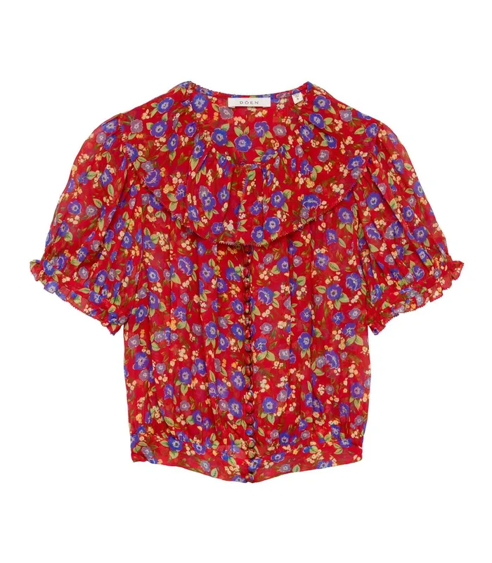 Tops Women DEN Anaise Top Red Dayflower Meadow